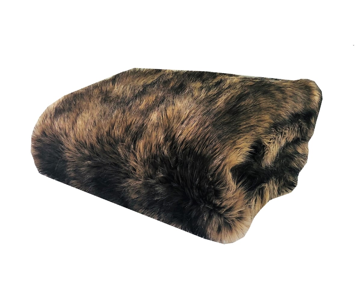 Mountain Coyote Handmade Luxury Throw Blanket, Light & Dark Brown - Twin