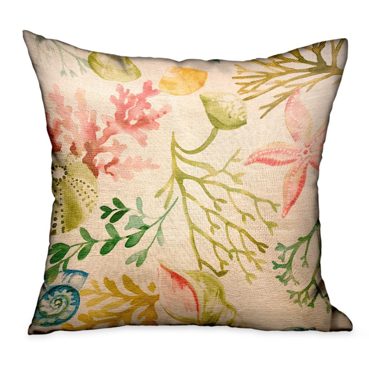 22 x 22 in. Underthesea Multicolor Floral Luxury Throw Pillow