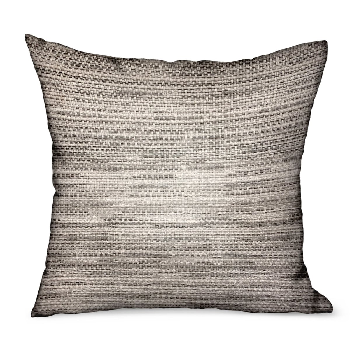 16 x 16 in. Silver Lake Weave Silver Solid Luxury Outdoor & Indoor Throw Pillow