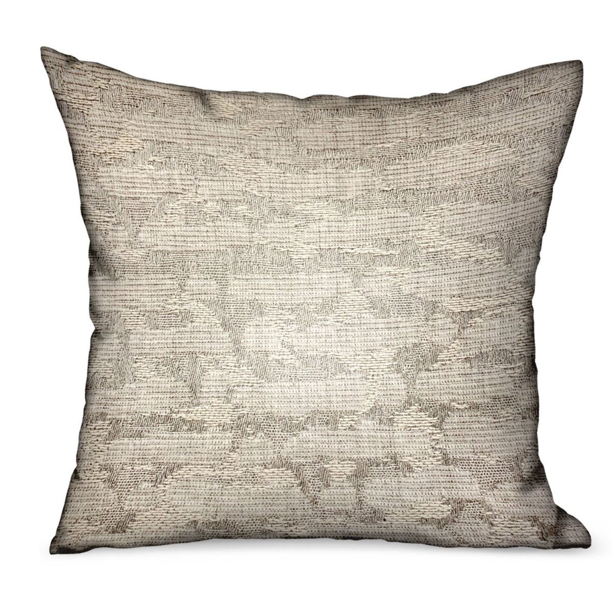 18 x 18 in. Silvered Rivulet Silver Solid Luxury Outdoor & Indoor Throw Pillow