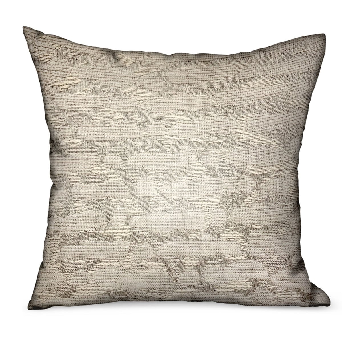 20 x 20 in. Silvered Rivulet Silver Solid Luxury Outdoor & Indoor Throw Pillow