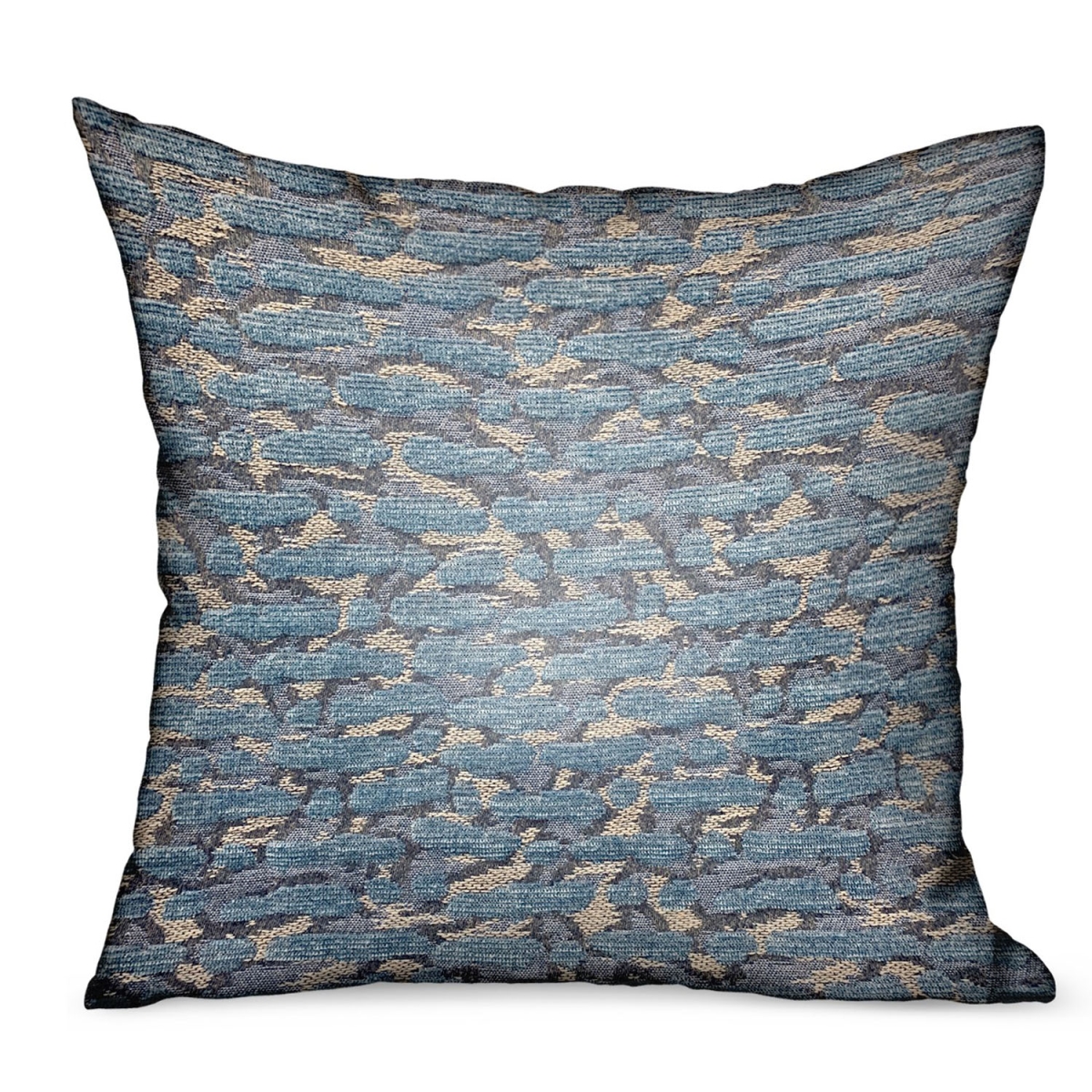 12 x 20 in. Indigo Rivulet Blue Solid Luxury Outdoor & Indoor Throw Pillow