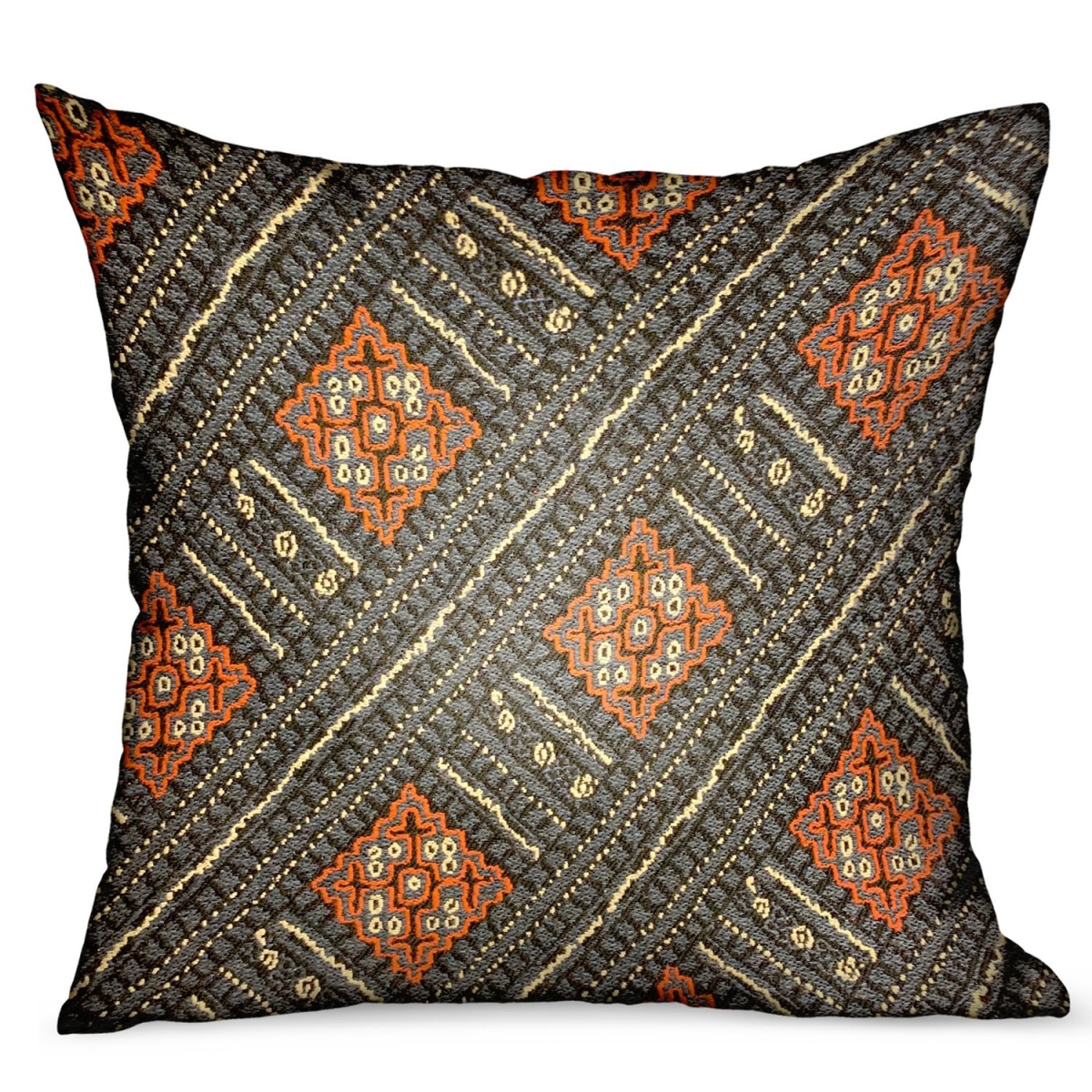 PBRAO106-1220-DP 12 x 20 in. Cobalt Lattice Blue Geometric Luxury Outdoor & Indoor Throw Pillow