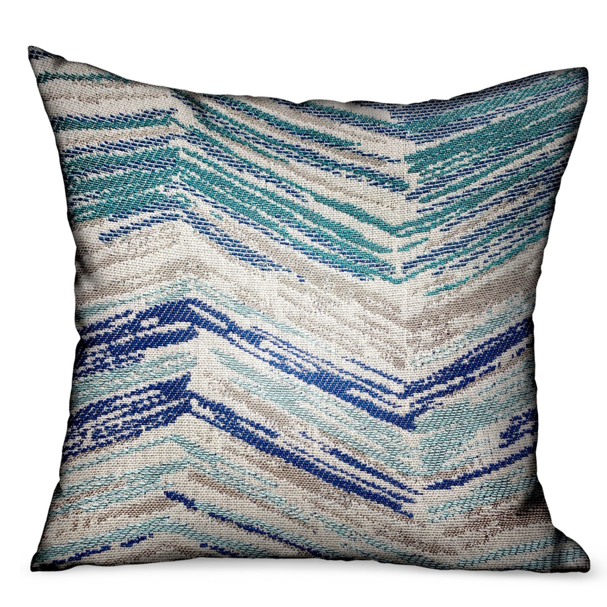 PBRAO116-1220-DP 12 x 20 in. Skyline Breeze Blue Chevron Luxury Outdoor & Indoor Throw Pillow