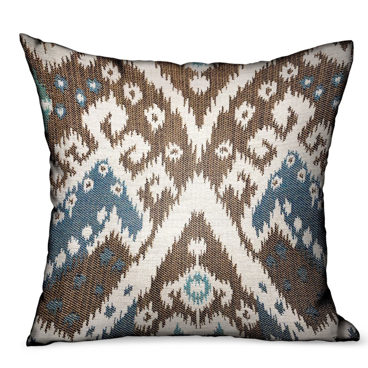 PBRAO120-1220-DP 12 x 20 in. Shoshone Valley Blue & Brown ikat Luxury Outdoor & Indoor Throw Pillow