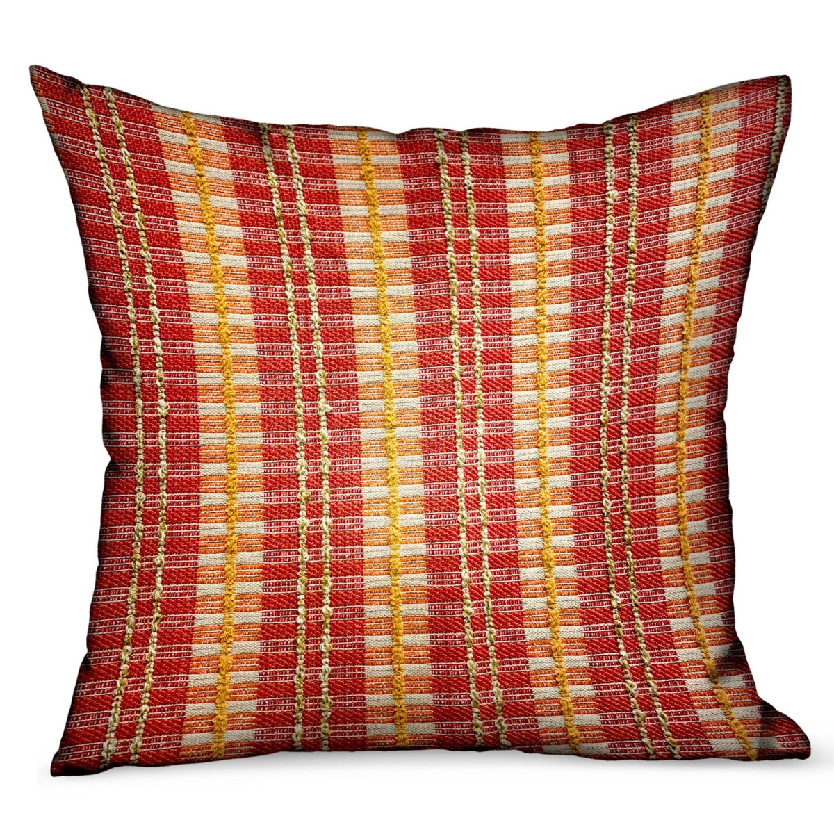 PBRAO130-1220-DP 12 x 20 in. Cherry Tassel Orange Stripes Luxury Outdoor & Indoor Throw Pillow