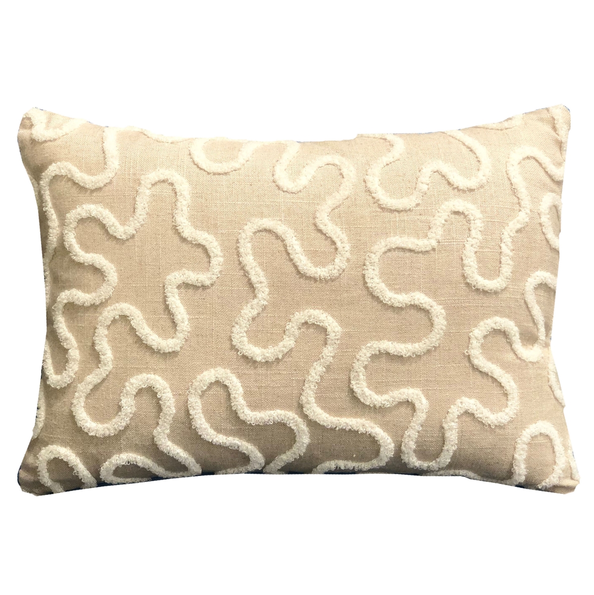 16 x 16 in. Chandra Taal Beige Geometric Luxury Throw Pillow