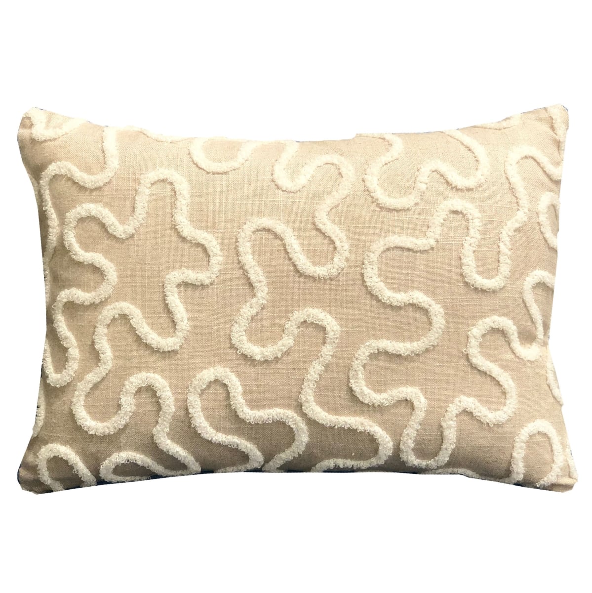 20 x 20 in. Chandra Taal Beige Geometric Luxury Throw Pillow