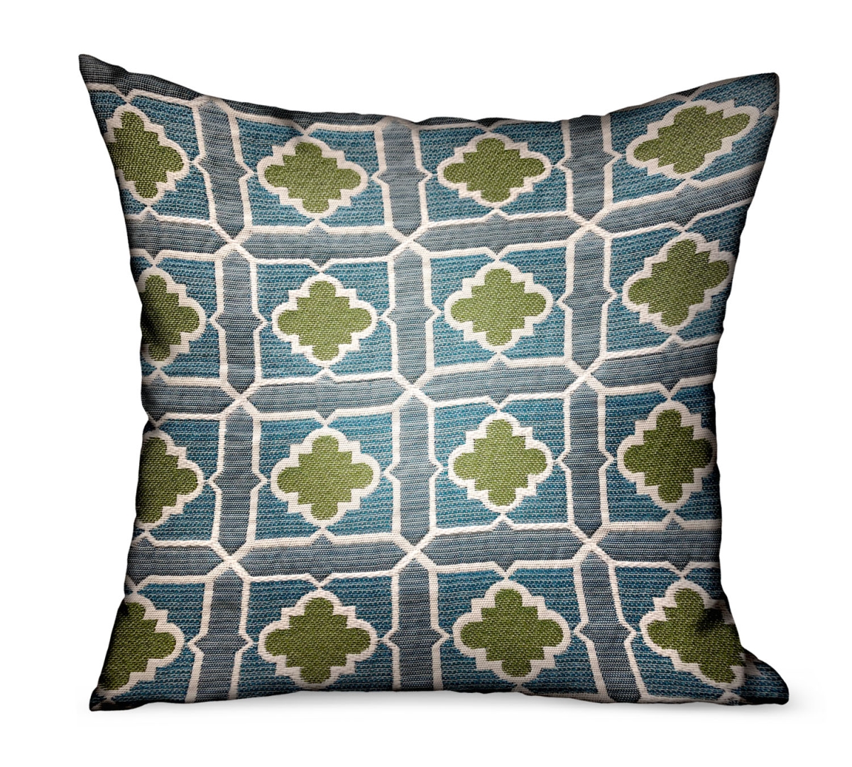 PBDUO105-1220-DP 12 x 20 in. Shamrock Gem Blue, Green Geometric Luxury Outdoor & Indoor Throw Pillow