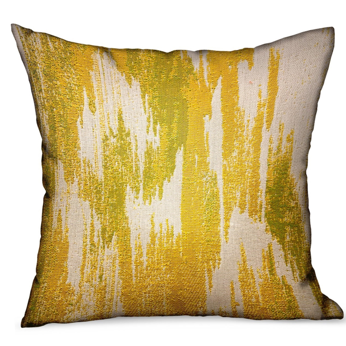 PBDUO112-1220-DP 12 x 20 in. Saffron Love Yellow ikat Luxury Outdoor & Indoor Throw Pillow