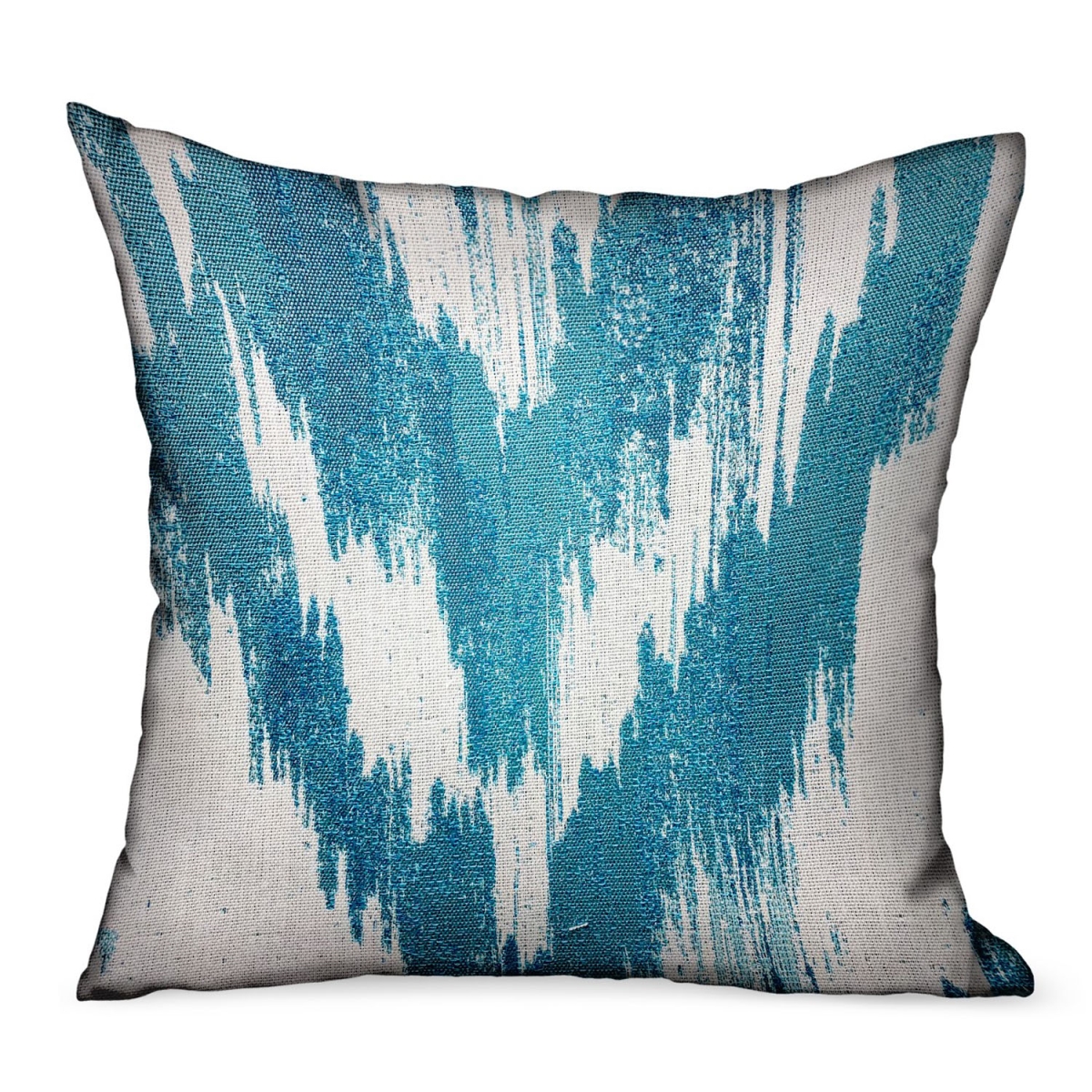 PBDUO113-1220-DP 12 x 20 in. Teal Avalanche Blue ikat Luxury Outdoor & Indoor Throw Pillow