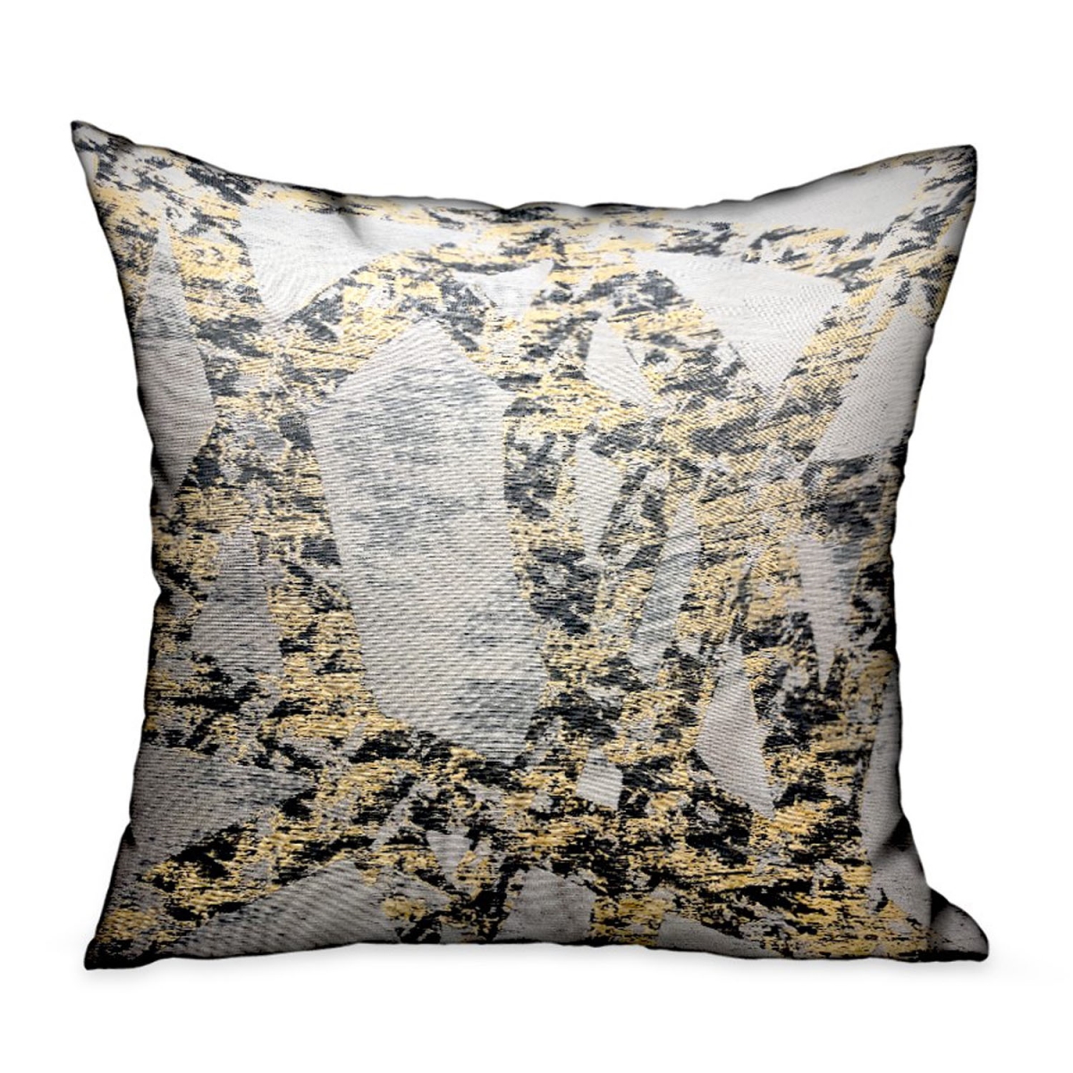 20 x 36 in. Craven Dust Gold & Gray Abstract Luxury Throw Pillow