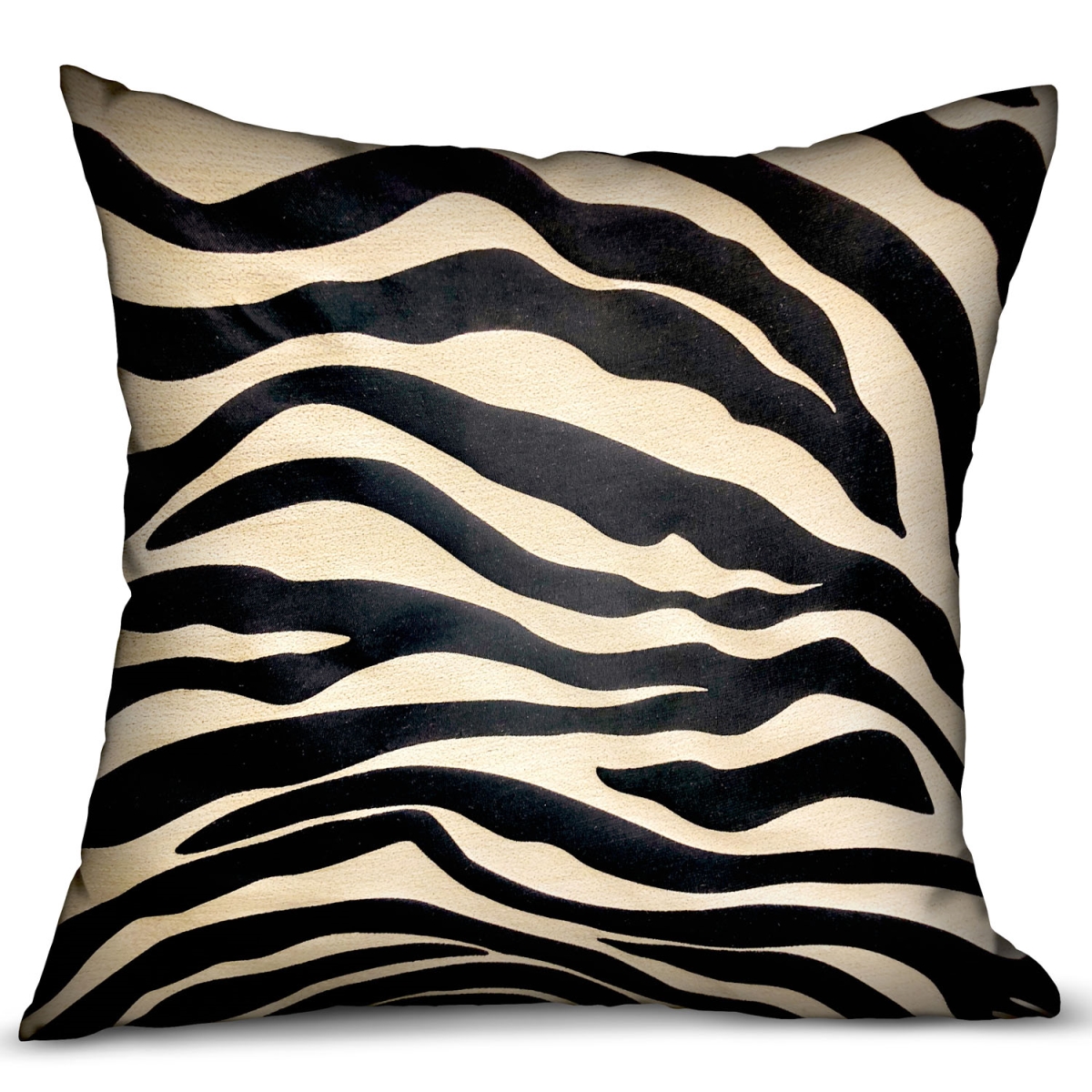 PBRA2342-1220-DP 12 x 20 in. Black Zebra Animal Motif Luxury Throw Pillow