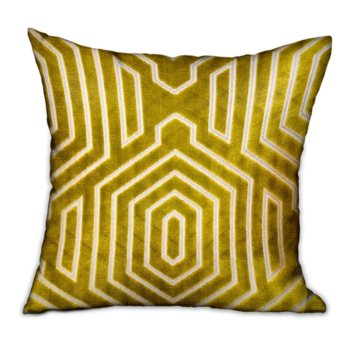 PBRA2347-1220-DP 12 x 20 in. Goldenrod Velvet Gold Geometric Luxury Throw Pillow