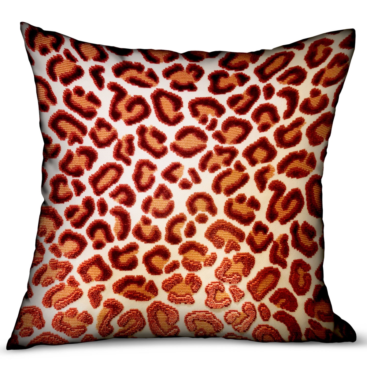 12 x 20 in. Emberglow Velvet Cheetah Red Animal Motif Luxury Throw Pillow