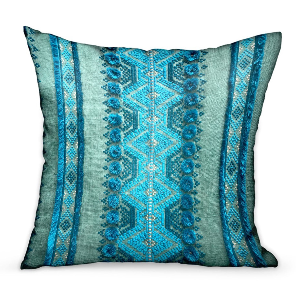 PBRA2350-1220-DP 12 x 20 in. Alexandrite Stripe Green Geometric Luxury Throw Pillow