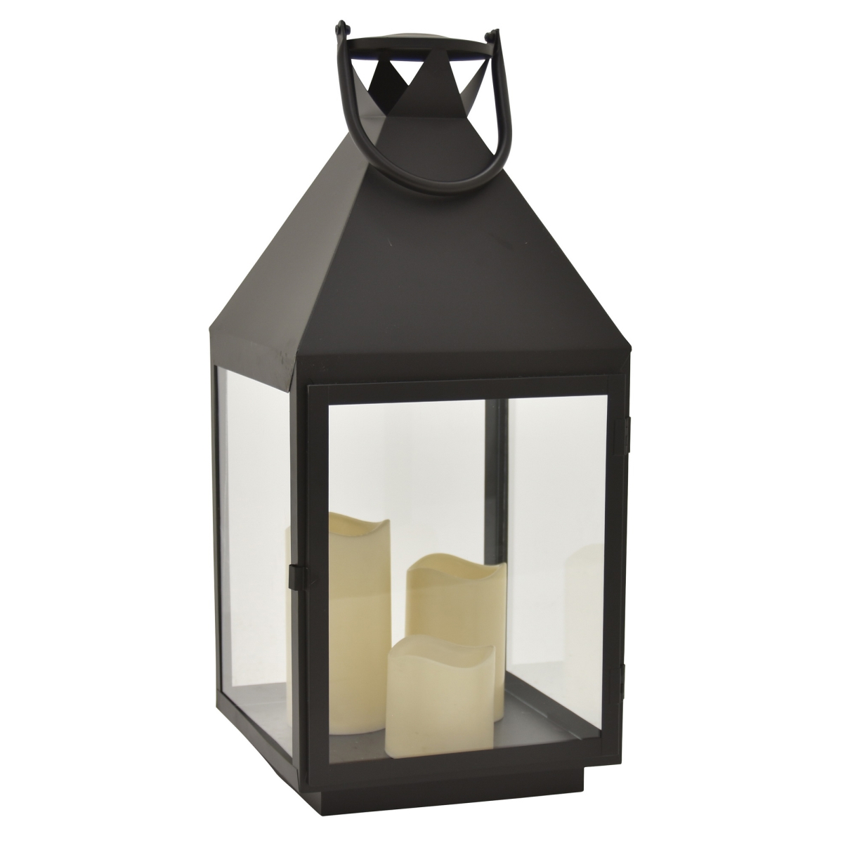 Picture of Plutus Brands PBTH92995 Metal Lantern with LED Candles&#44; Black