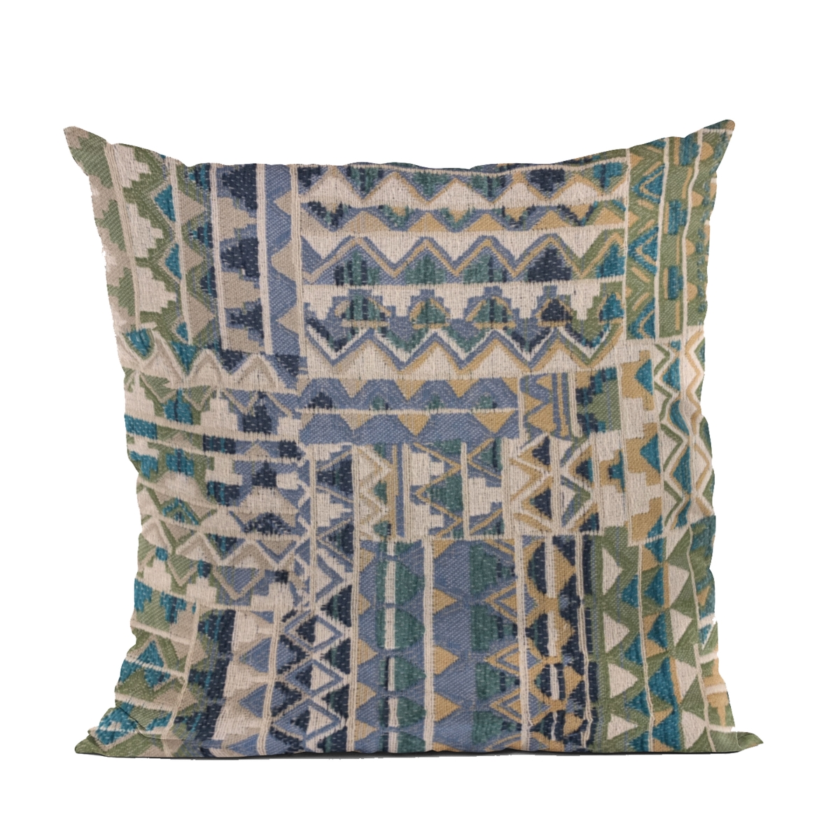 Blue Pyramids Border Luxury Throw Pillow - 20 x 20 in.