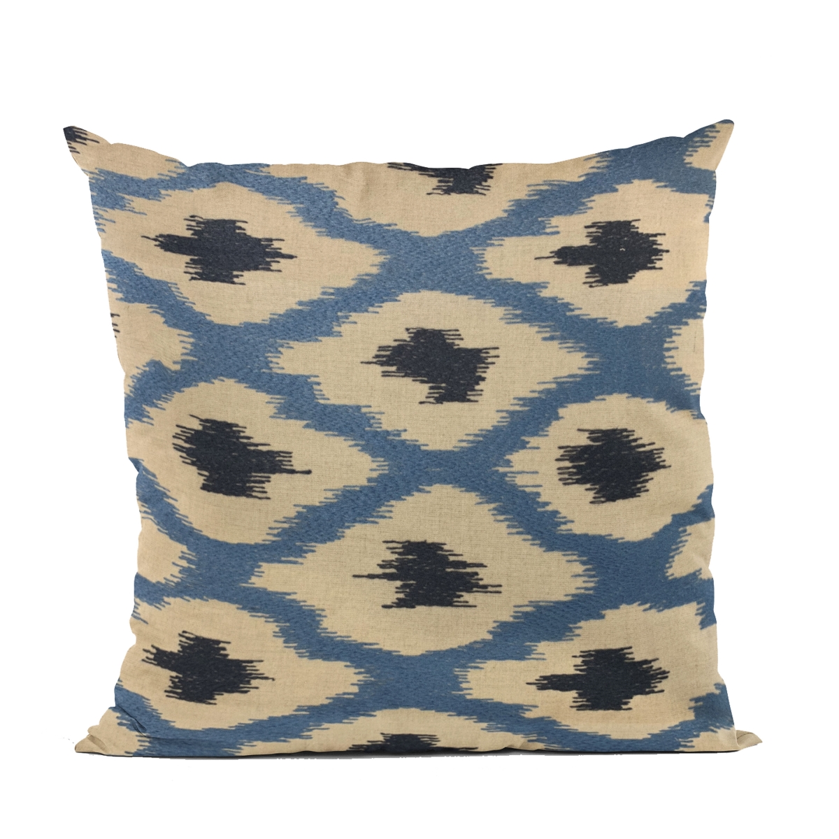Blue Color Stitched Dot Luxury Throw Pillow - 20 x 20 in.