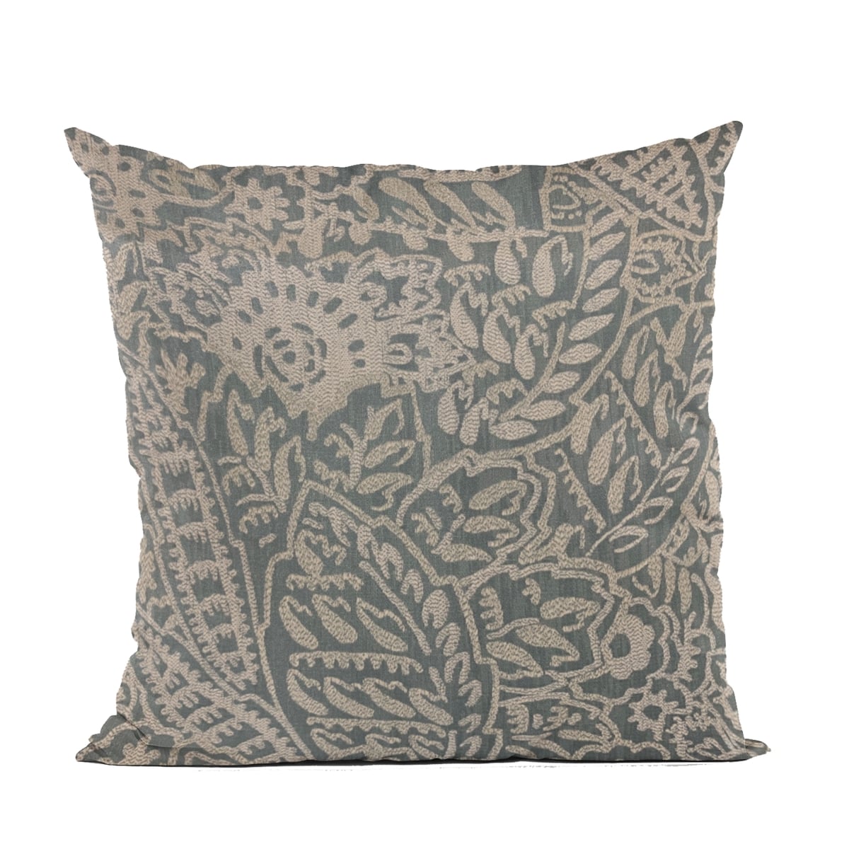 Gray Festive Jacquard Luxury Throw Pillow - 16 x 16 in.
