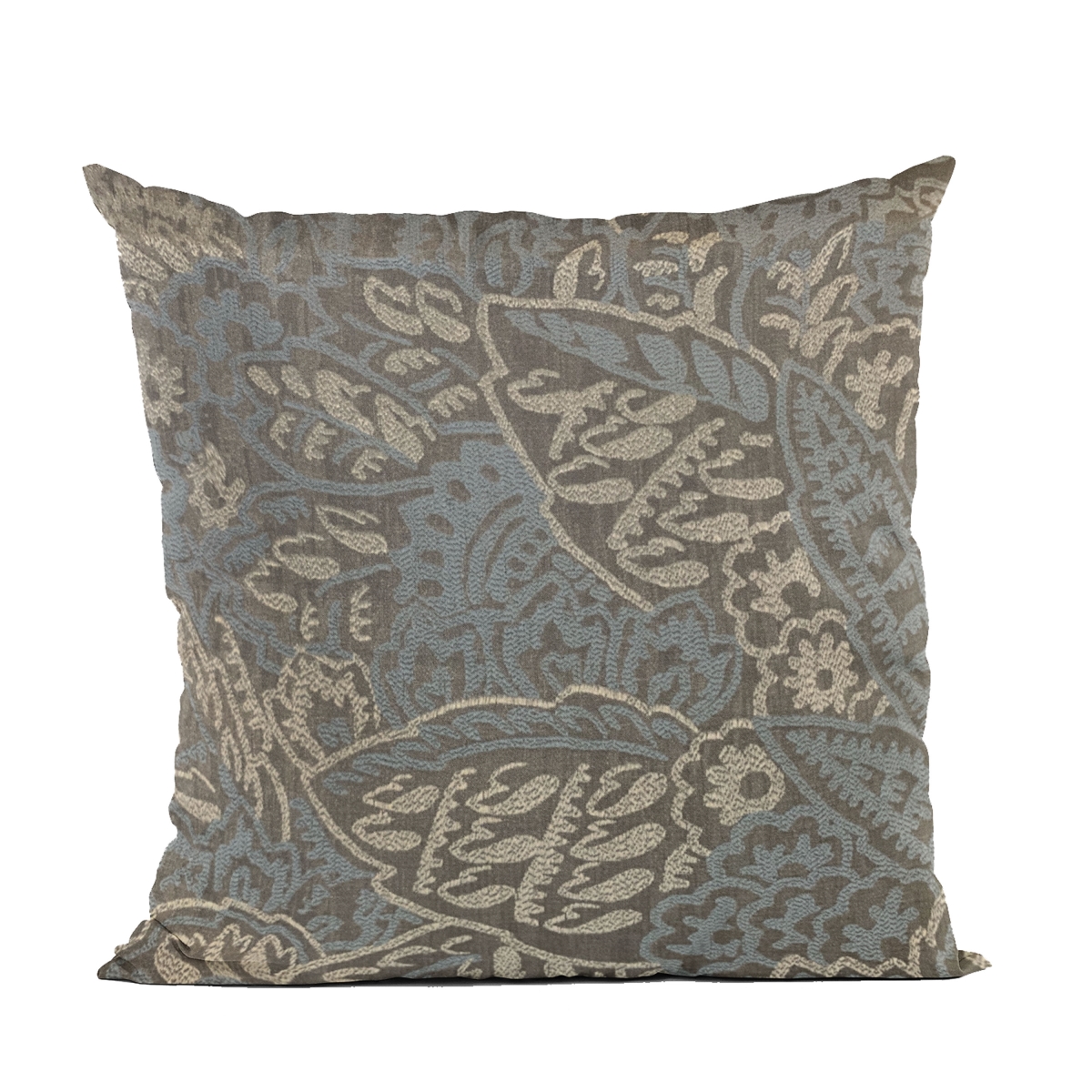 Blue Festive Jacquard Luxury Throw Pillow - 18 x 18 in.