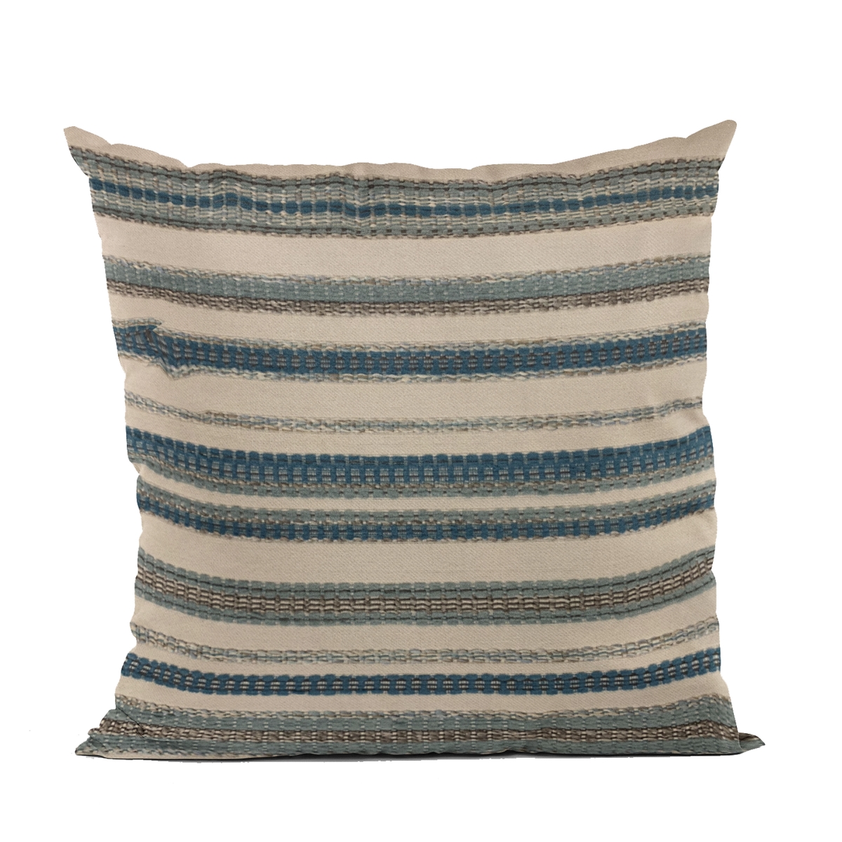 Blue Lanes Stripe Luxury Throw Pillow - 16 x 16 in.