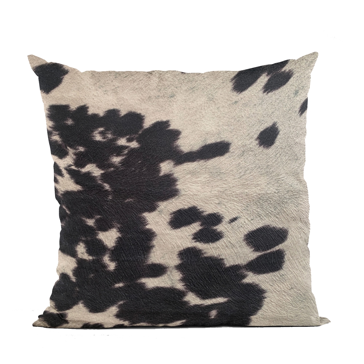 Black Cowhide Animal Luxury Throw Pillow - 18 x 18 in.