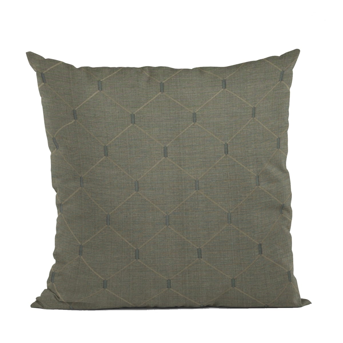 PBCF2104-2626-DP Slate Grey Kona Embroydery, Some Shine to This Pattern Luxury Throw Pillow - 26 x 26 in.