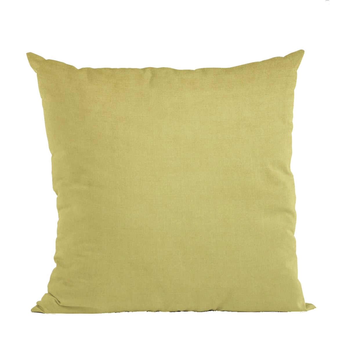 Yellow Solid Shiny Velvet Luxury Throw Pillow - 26 x 26 in.
