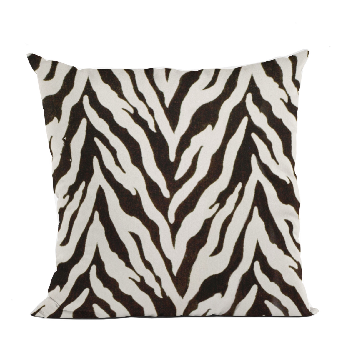 PBCF2172-2030-DP Ebony & Ivory Zebra Zebra Print Velvet Luxury Throw Pillow - 20 x 30 in. Queen Size