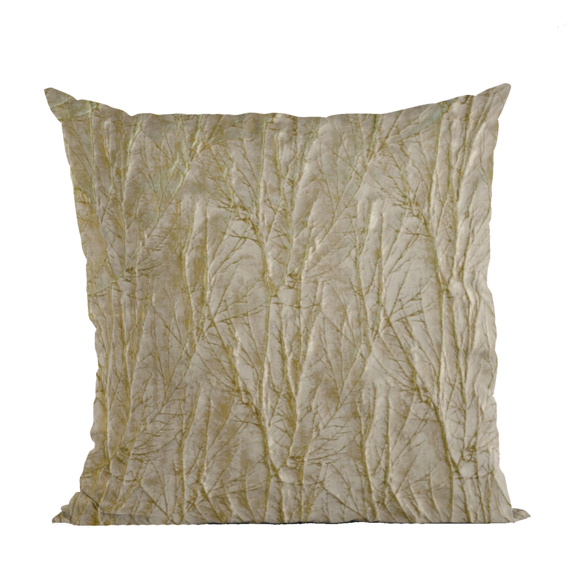 PBCF2173-1818-DP Golden Yarns Shiny Fabric with Twig Pattern Luxury Throw Pillow - 18 x 18 in.