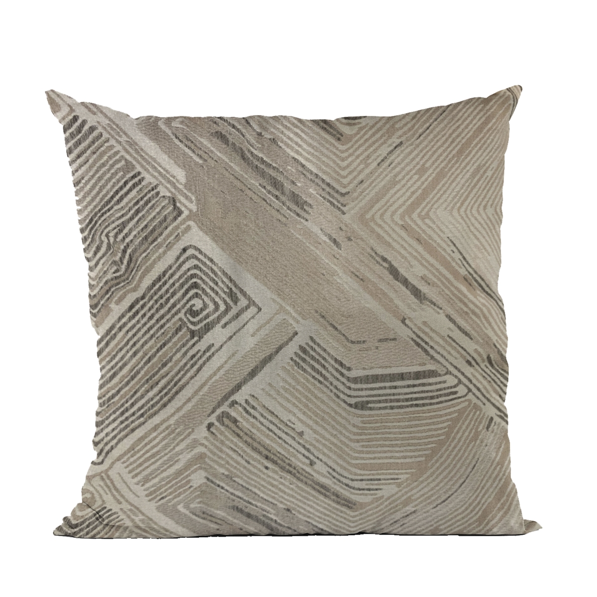 PBRA2525-2222-DP Brown Hidden Tour Abstract Luxury Throw Pillow - 22 x 22 in.