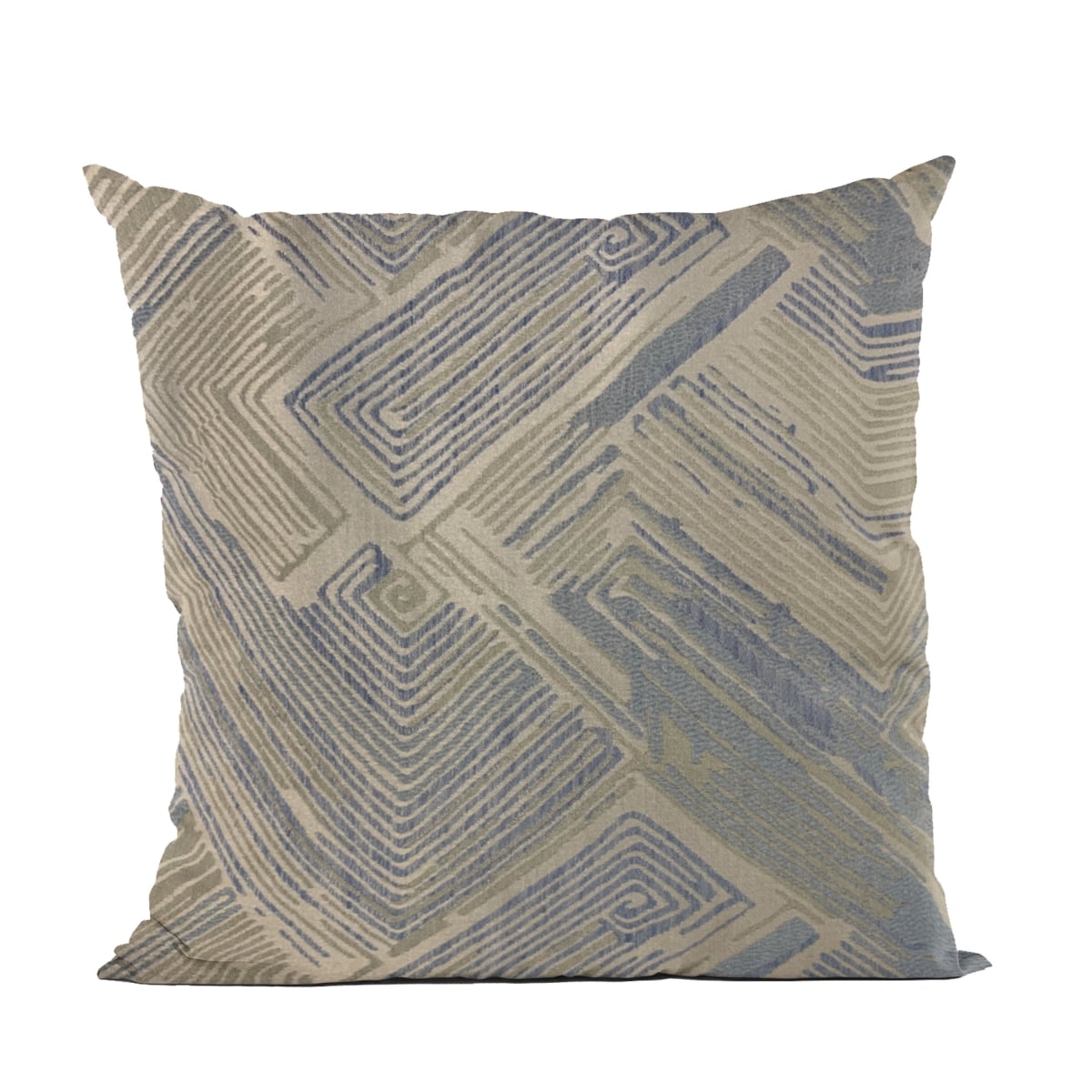 PBRA2518-2222-DP Blue & Beige Hidden Tour Abstract Luxury Throw Pillow - 22 x 22 in.