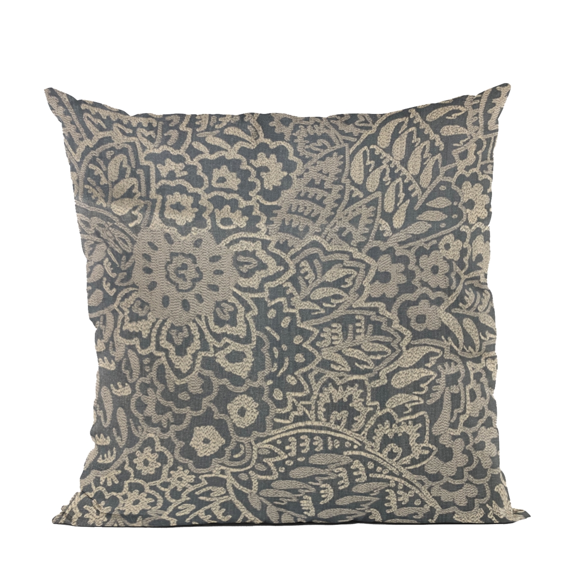 PBRA2519-2222-DP Blue Gardens Paisley Luxury Throw Pillow - 22 x 22 in.