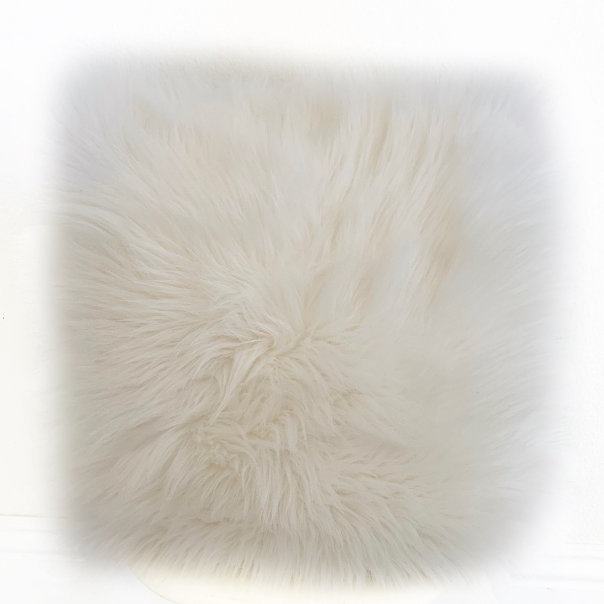 PBSF1433-P-1220-DP Off White Mongolian Fur Off White Animal Faux Fur Luxury Throw Pillow - 12 x 20 in.