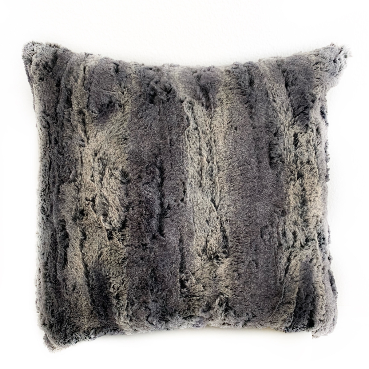 Blue Soft Plush Animal Faux Fur Luxury Throw Pillow - 22 x 22 in.