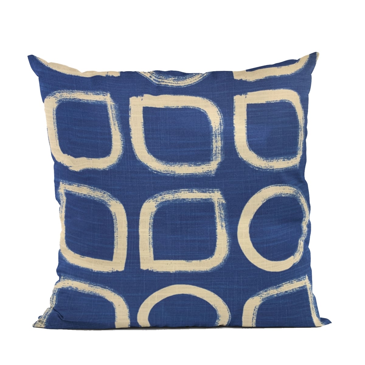 Blue Block Dot Luxury Throw Pillow - 20 x 20 in.