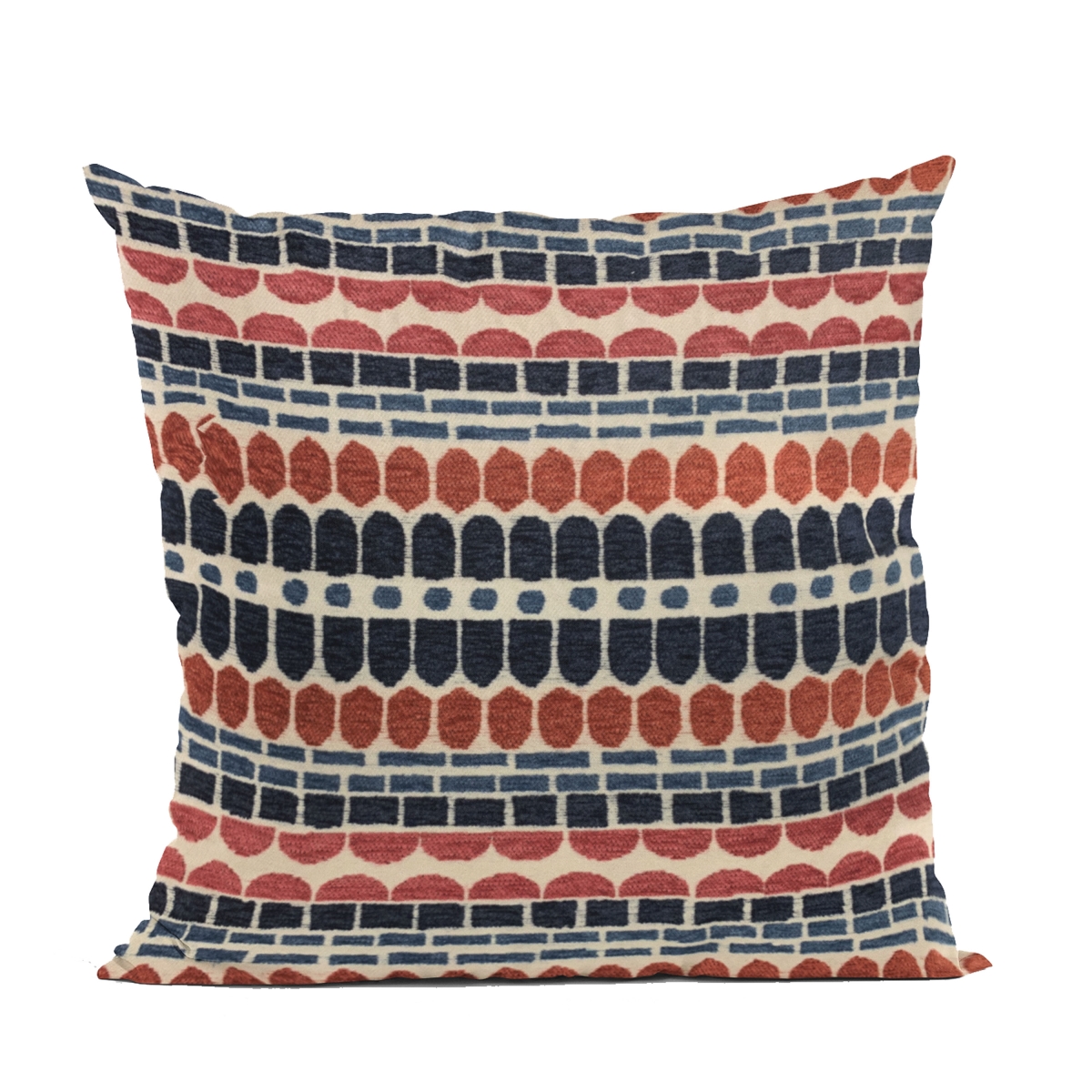 PBRA2512-2222-DP Red & Blue Harmony Border Luxury Throw Pillow - 22 x 22 in.