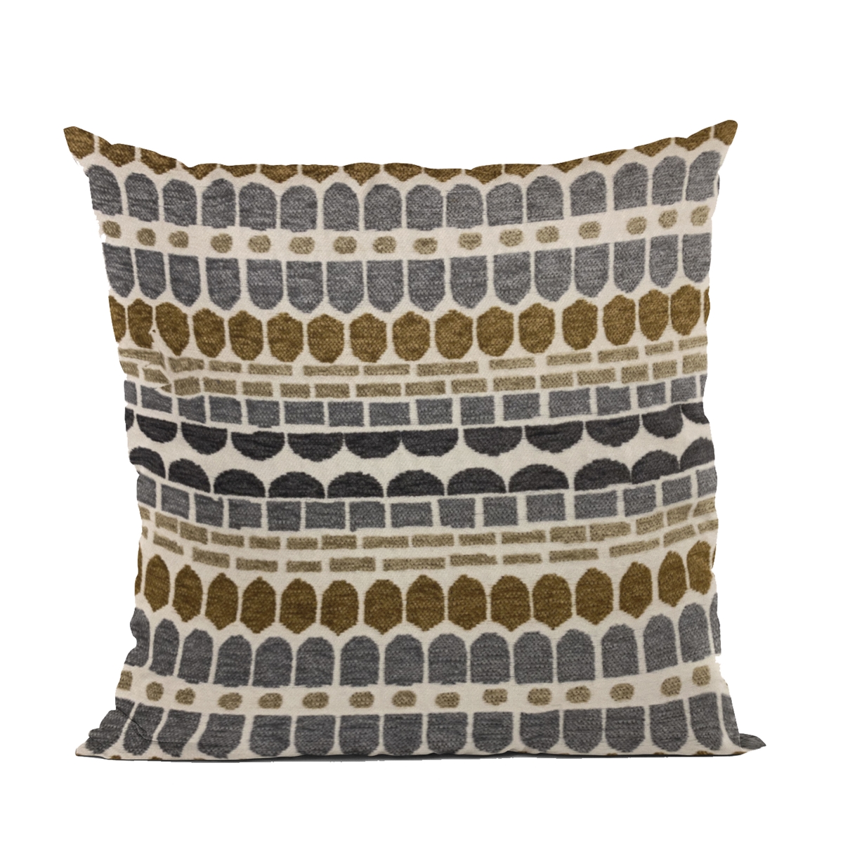 PBRA2513-2222-DP Green & Gray Harmony Border Luxury Throw Pillow - 22 x 22 in.
