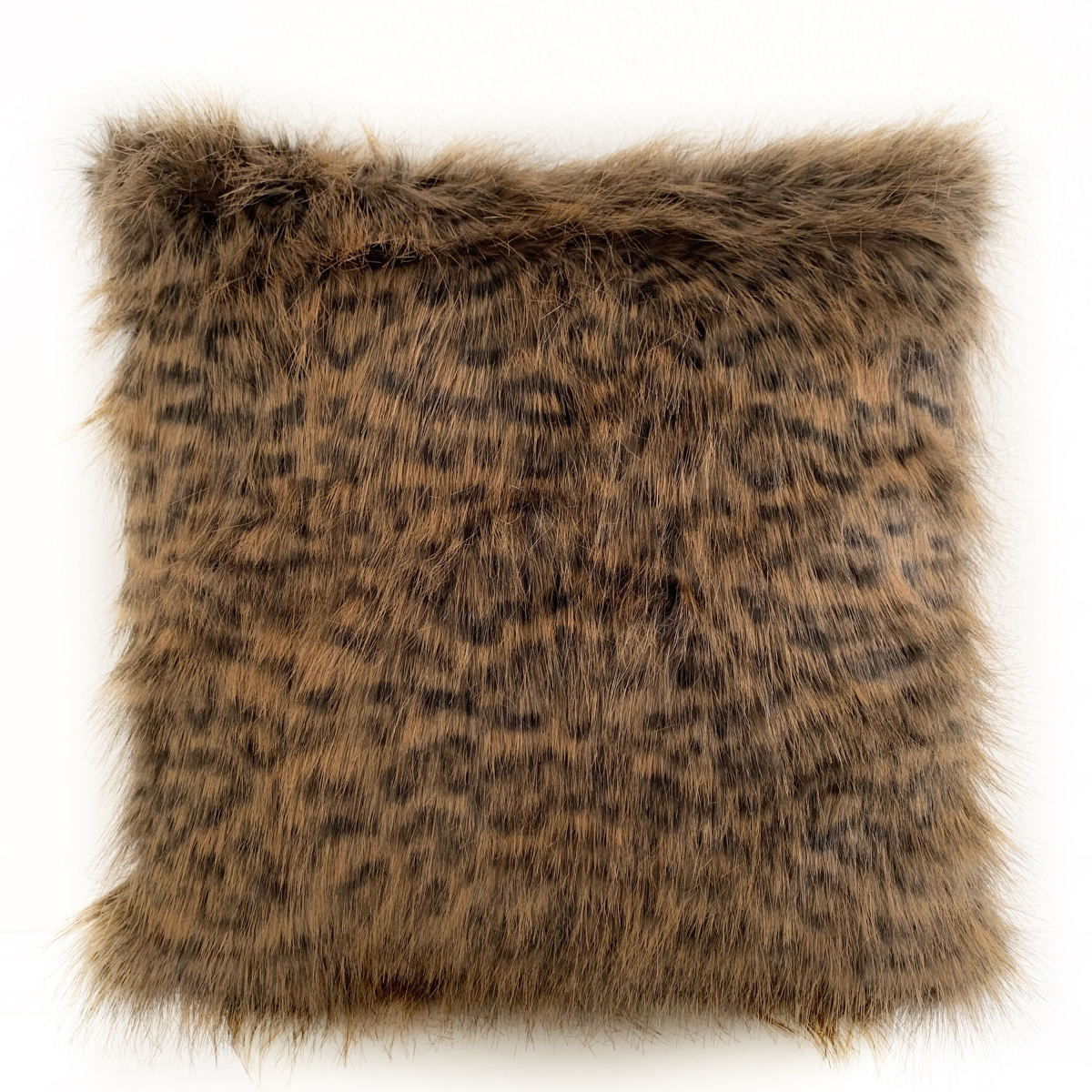 PBSF1513-P-2030-DP Brown Tawny WildCat Animal Faux Fur Luxury Throw Pillow - 20 x 30 in. Queen Size