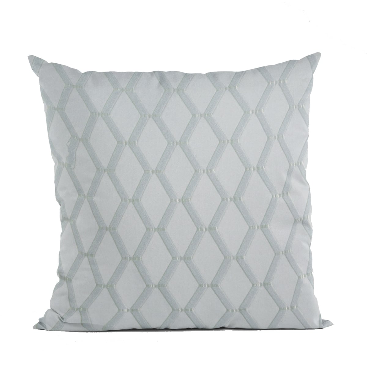 PBCF2156-1220-DP Silver Diamond Shiny Fabric with Embroydery Luxury Throw Pillow - 12 x 20 in.