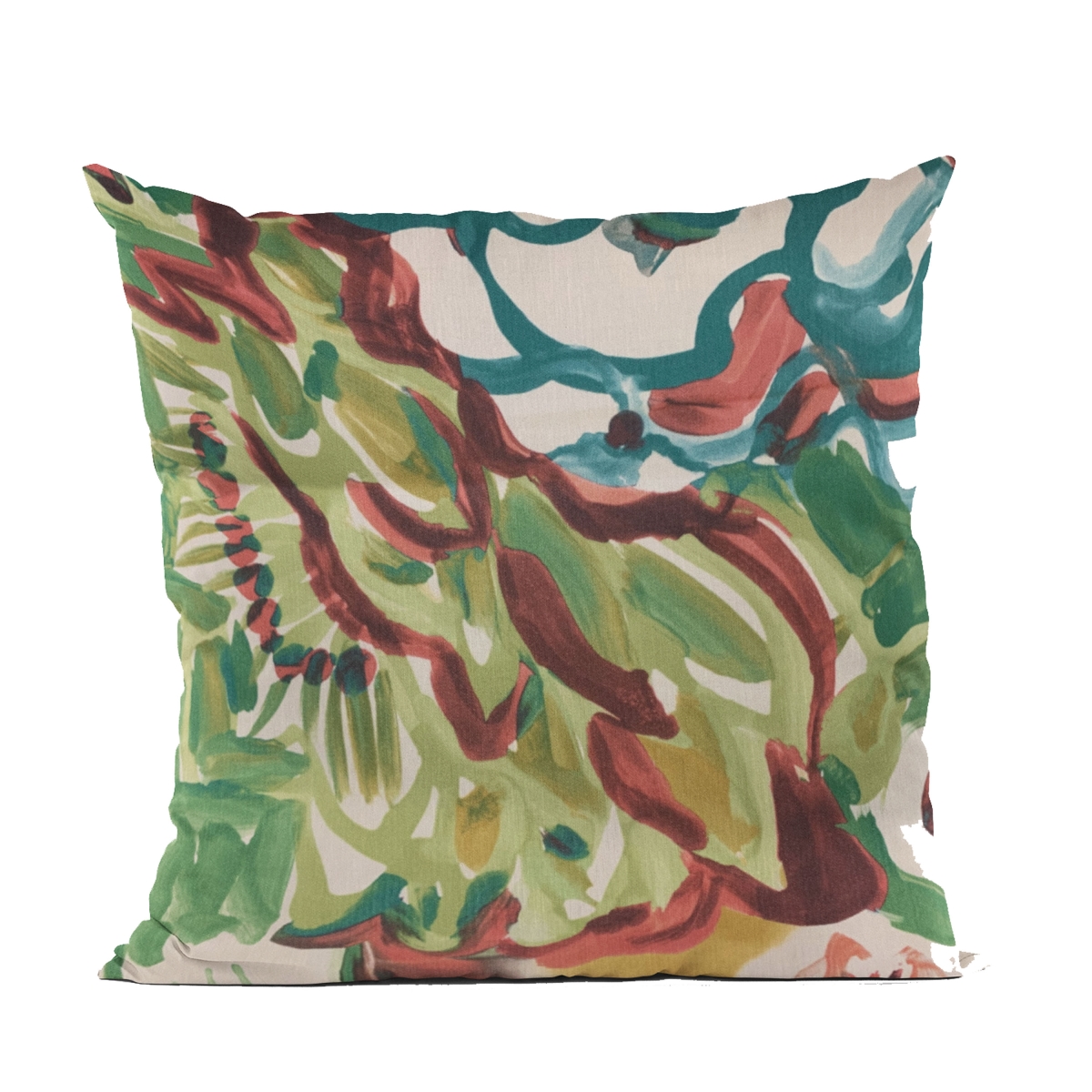 Blue Garden Graphic Print Luxury Throw Pillow - 20 x 20 in.