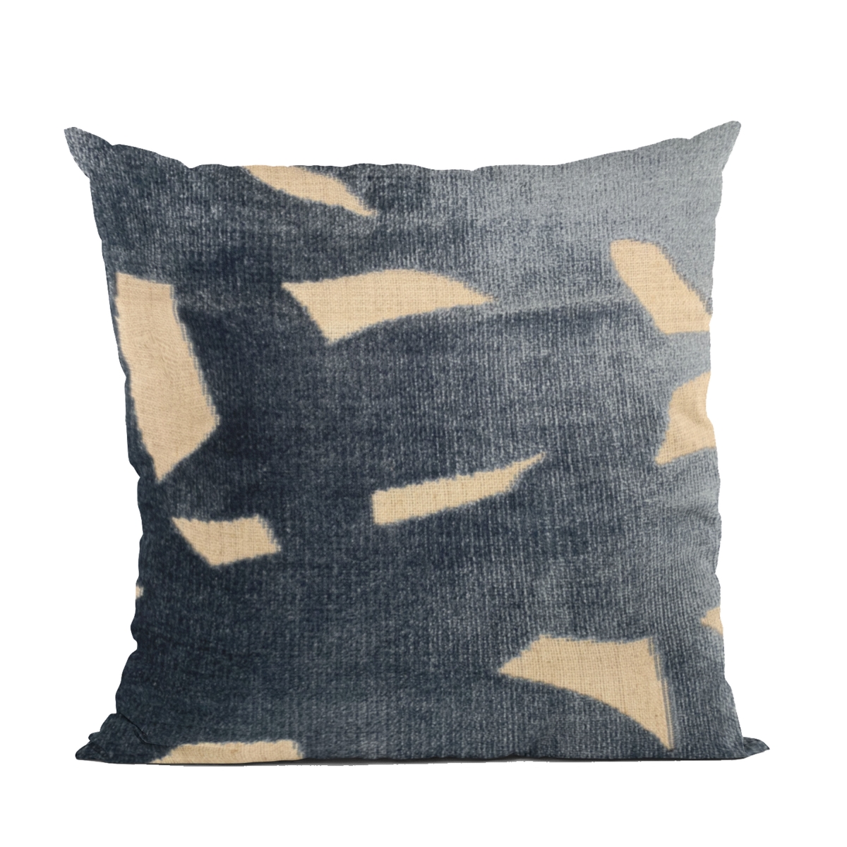 Blue Palm Floral Luxury Throw Pillow - 16 x 16 in.