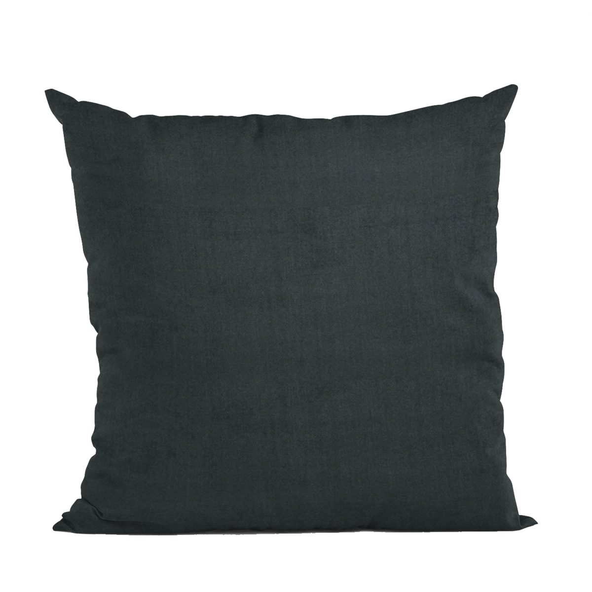 Black Solid Shiny Velvet Luxury Throw Pillow - 26 x 26 in.