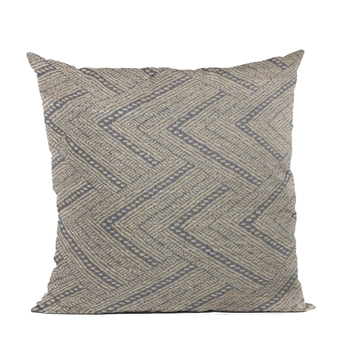 Blue Triangle Chevron Luxury Throw Pillow - 16 x 16 in.