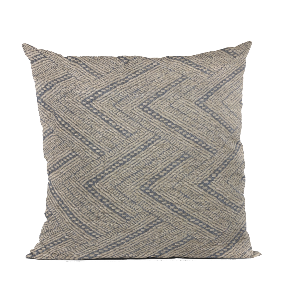 Blue Triangle Chevron Luxury Throw Pillow - 18 x 18 in.