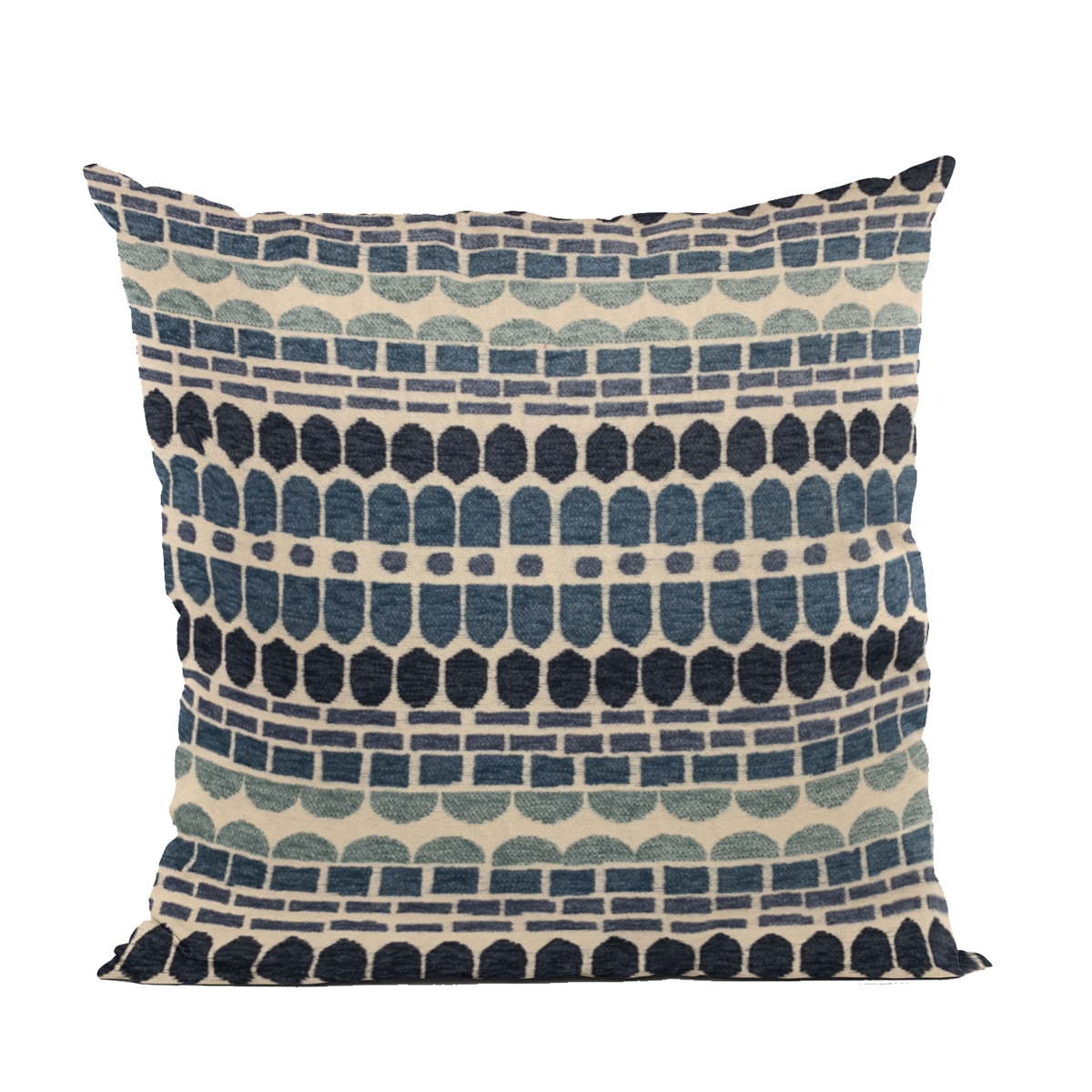 Blue Harmony Border Luxury Throw Pillow - 26 x 26 in.