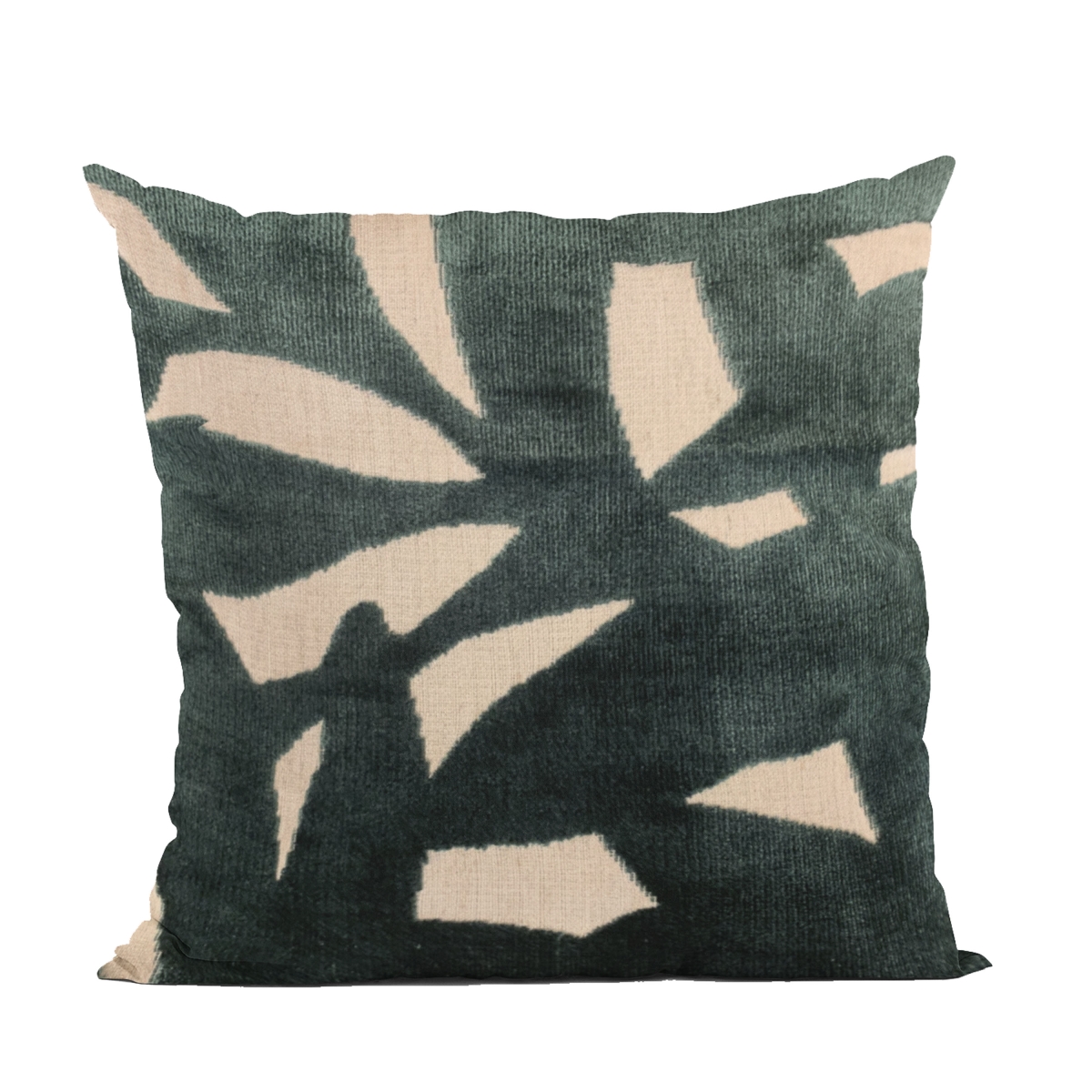Green Palm Floral Luxury Throw Pillow - 16 x 16 in.