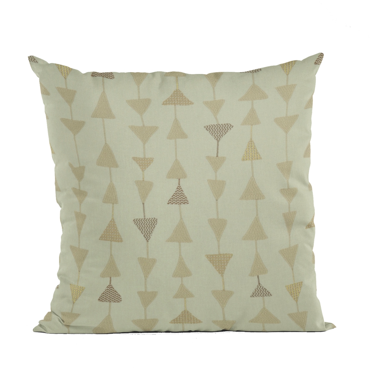 PBCF2109-2036-DP Natural Manti Embroydery, Some of the Triangles Have Metalic Threads Luxury Throw Pillow - 20 x 36 in. King Size