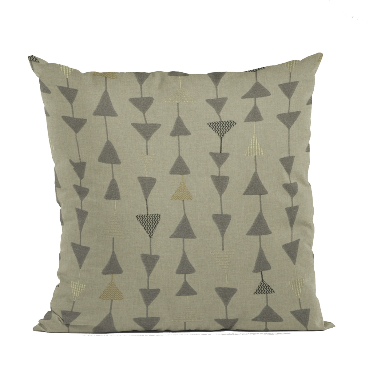 PBCF2110-2036-DP Pebble Manti Embroydery, Some of the Triangles Have Metalic Threads Luxury Throw Pillow - 20 x 36 in. King Size